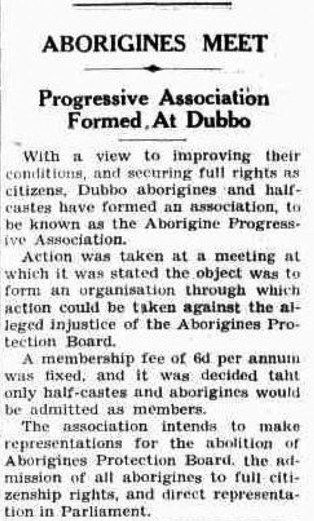 Aborigines Progressive Association Aborigines Progressive Association